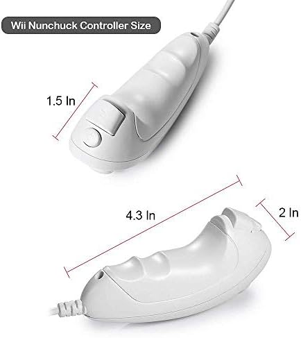 בקר Modeslab Wii Nunchuck, 4 חבילות בקרי Nunchuk החלפת הבקר של ג'ויסטיק Gamepad מרוחק תואם ל- Wii