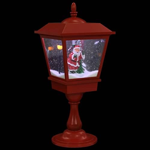 אורות חג המולד בחוץ, קישוטים למסיבות חג המולד, קישוט לחצר חג, מנורת הכן לחג המולד עם סנטה 25.2 LED 10.6 x 10.6