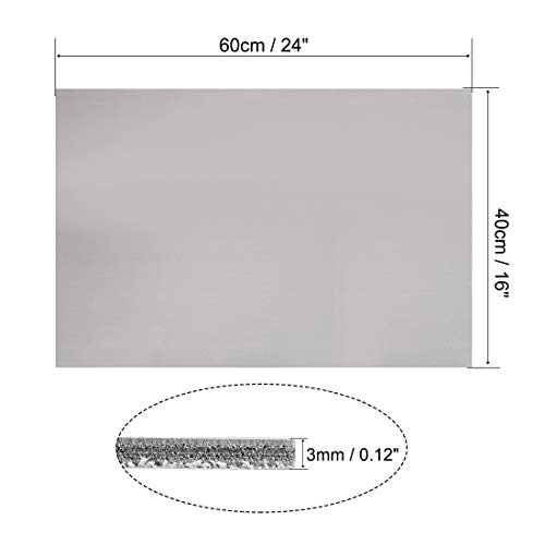 UXCell PVC גיליון קצף 3 ממ -16 x 24 אפור לשילוט, תצוגות, הדפסת מסך דיגיטלי