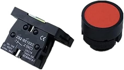 Dfamin 22mm 1 no/1nc סימן רגעי לחצן כפתור מתג 600V 10a ZB2-EA31 אדום, ירוק, צהוב, כחול, לבן ושחור