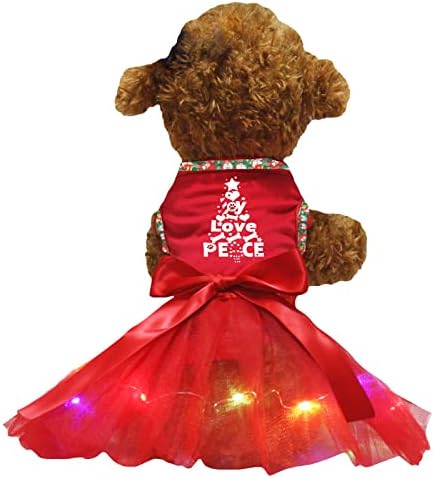 פטיטבלה שמחה אהבה שלום עץ חג המולד גור כלב שמלה