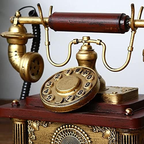 עיצוב טלפון קווי רוטרי עתיק, טלפונים דקורטיביים וינטאג ', סגנון רטרו קישוטים טלפון אבזרים טלפון אופנה ישן לקישוט