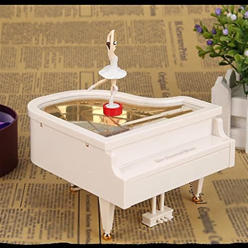 MHYFC פסנתר רומנטי דוגמנית מוסיקה קופסא בלרינה קופסאות מוזיקליות בית קישוט בית מתנה לחתונה יום הולדת
