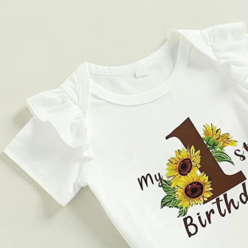 תינוקת Zusnxaxe תינוקת יום הולדת בן יום הולדת תחרה פרחונית עוגת עוגת עוגת רומפר, תלבושות מכנסי