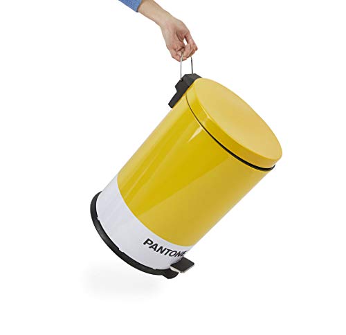 פח אשפה בלבי פנטון צבע צהוב קיבולת דלי 20 ליטר למטבח, חדר שינה או משרד עם דוושה