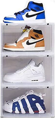 קופסאות נעליים של ק. ט. ז,קופסת נעליים מפלסטיק שקוף קופסת נעליים הניתנת לגיבוב פתוחה בצד מגנטי