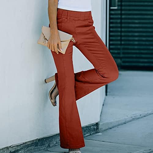 ג'ינס נשים נשים מותניים גבוהות ומכנסי רגל רחבים דקים אלסטיים גבוהים ג'ין קרדיגנים לנשים