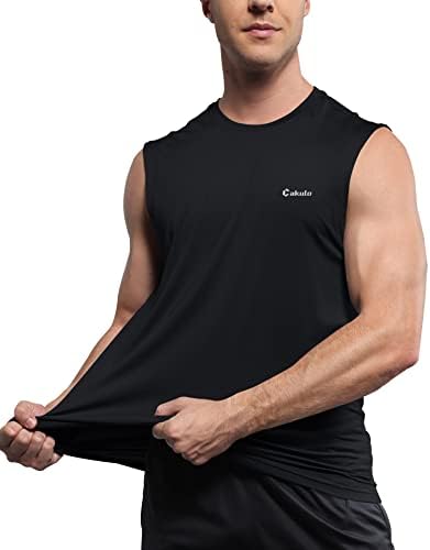 אימון לגברים של Cakulo חולצות ללא שרוולים שחייה מהירה בריכת חוף יבש בריכה טכנולוגית ריצה אתלטי תרגיל