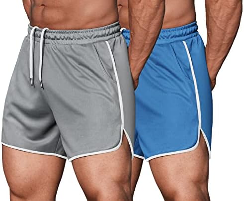 חבילות קואופנדי 2 חבילות מגדירות מכנסי אימון מקצרים פיתוח גוף אימונים ספורטיביים אימוני חדר כושר מכנסיים קצרים