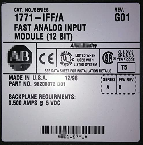 1771-IFF PLC מודול 1771-IFF מודול קלט אנלוגי אטום בתיבה 1 אחריות מהירה
