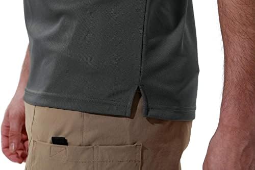 גברים של פולו חולצות קצר שרוול מהיר יבש חיצוני גולף ספורט חולצות עם כיס