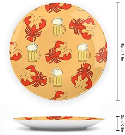 בירה וסרטנים מודפסים עצם מודפסים סין צלחות דקורטיביות צלחות עגול