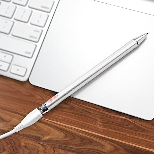 עט גרגיל BoxWave תואם ל- Asus Zenbook Flip 14 UM462DA - חרט פעיל אקטיבי, חרט אלקטרוני עם קצה עדין אולטרה - מכסף