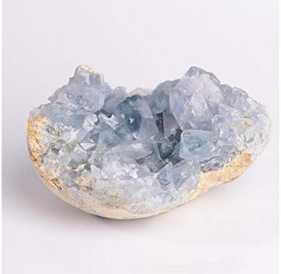 סטונסטורי טבעי כחול סלסטיט ריפוי אשכול קריסטל גאוד דגימה מינרלית אבן סלע אבן חן לקישוט הבית 1