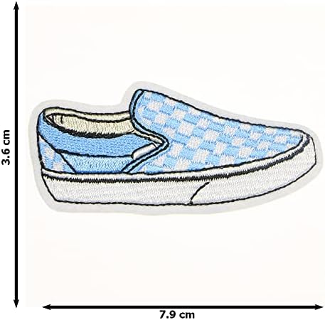JPT - נעלי ספורט קנבס כחול -סוזה רקום אפליקציה ברזל/תפור על טלאים תגית טלאי לוגו חמוד על חלצת