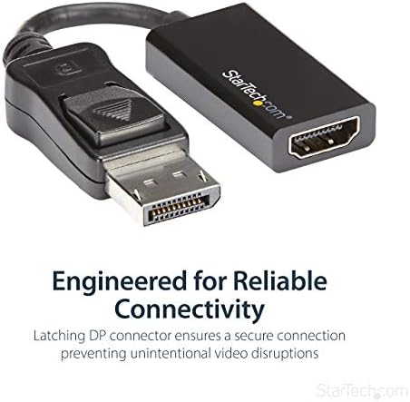 Startech.com 1x DisplayPort למתאם HDMI - 4K 60Hz Video Converter צרור עם כבל HDMI 2.0 במהירות