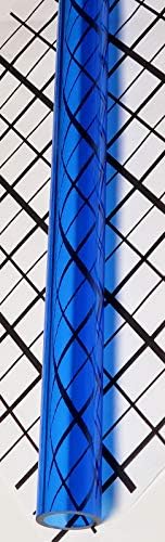 1 PC 1 קוטר x נומינלי 36 צינור פרספקס אקרילי אקרילי ארוך -כחול ארוך - 1 OD X 3/4 ID X 36