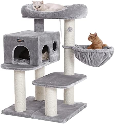 עץ חתול פנדריאה, מגדל חתול עם מוט קטיפה עבה, דירת חתול עם יחידות מתכווננות, צעצועי חתול, עמודים עבים במיוחד