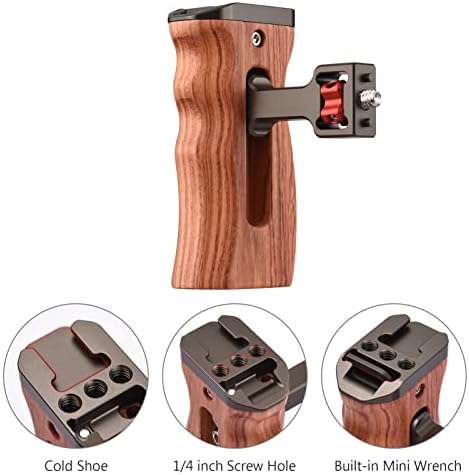 מצלמת עץ מתכווננת של xixian ידית כלוב שמאל/ימין אחיזה ביד אחיזה 1/4 אינץ