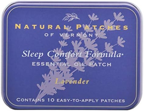 טלאים טבעיים של ורמונט לבנדר נוחות שינה טלאי גוף שמן אתרי, פח 10 ספירות