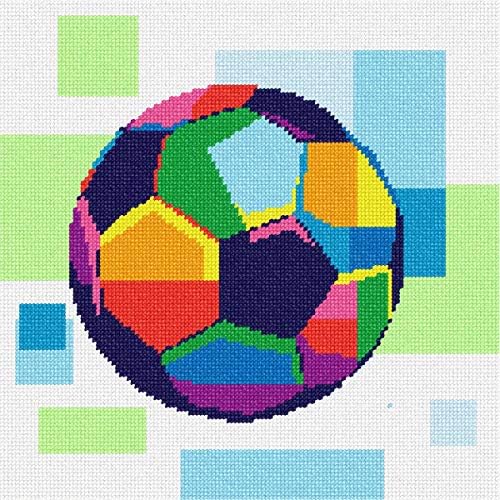פפיטה בד רקמה: כדורגל בצבע, 10 איקס 10