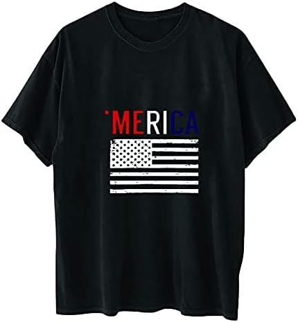 יום העצמאות צמרות נשים חולצות דגל אמריקאי מככב פסים שרוול קצר טי פטריוטי טי 4 ביולי חולצות ארהב