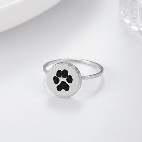 נאמן כלב טבעת מותאם אישית הדפסת שרשרת לחיות מחמד שרשרת בזיכרון של כלב מחמד זיכרון תכשיטי זיכרון תכשיטי
