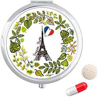 את אייפל מגדל פריז צרפת איור גלולת מקרה כיס רפואת אחסון תיבת מיכל מתקן