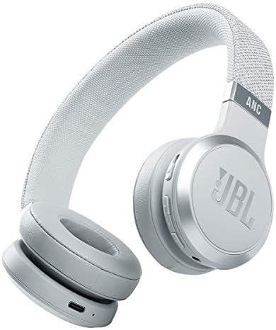 JBL LIVE 460NC - אוזניות מבטלות רעש על האוזן אלחוטי עם חיי סוללה ארוכים ועוזרי קול שליטה - לבן
