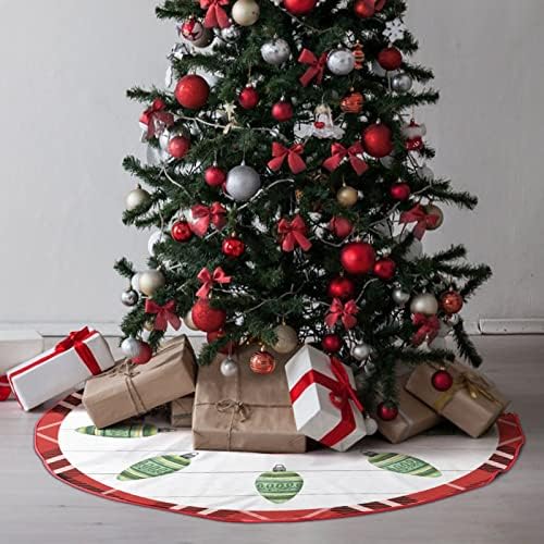 חצאית עץ חג המולד משובצת חג המולד כדורי חג המולד 30 x30 חג המולד קישוט