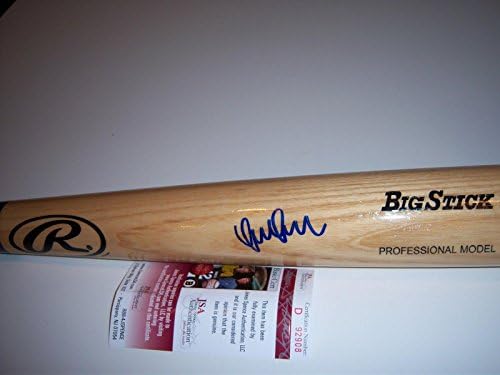יונל אסקובר ברייבס, Bluejays JSA/COA חתום עטלף מקל גדול - עטלפי MLB חתימה