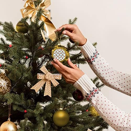כדורי חג המולד אדומים חמודים וכדורי חג מולד במבוק קישוטים לקישוט אטום לקסמים עץ חג המולד קישוט תלוי