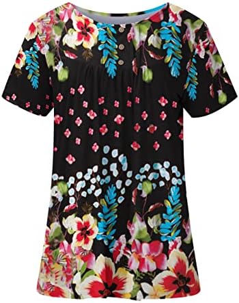 נשים חולצות קיץ קצר שרוול טוניקת ארוך זורם חולצה מזדמן מתגנדר חולצות 2023 אופנה רופף טי חולצה עבור חותלות