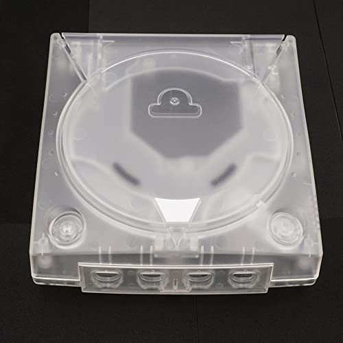 מארז פגז פלסטיק להחלפת אונטו עבור Sega Dreamcast רטרו רטרו קופסאות קונסולת משחקי וידאו, לבן שקוף