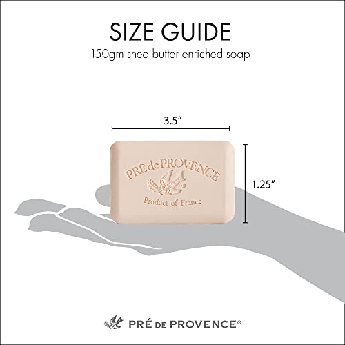 בר סבון אומנותי טרום דה פרובנס, טיפוח עור צרפתי טבעי, מועשר בחמאת שיאה אורגנית, מרובע טחון לקצף עשיר, חלק ולחות,