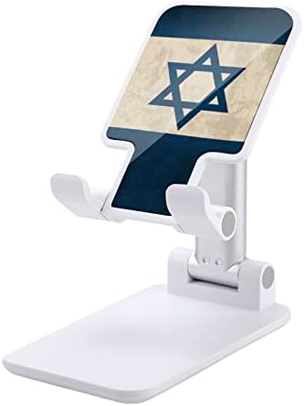 דגל ישראל וינטג 'דגל שולחן עבודה מתקפל בעל טלפון סלולרי נייד מתכוונן לאביזרי שולחן נסיעות