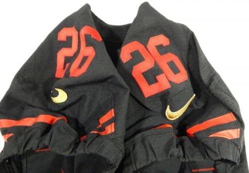 סן פרנסיסקו 49ers Tramaine Brock 26 משחק הונפק על גופיות שחורות צבעוניות - משחק NFL לא