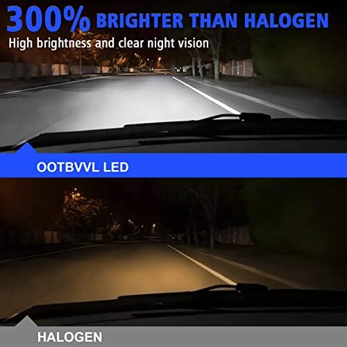OOTBVVL מתאים לערכות נורות פנס פנס LED של טויוטה, 9005 קרן גבוהה+H11 קרן נמוכה+H11 אורות ערפל, 12000LM נורות