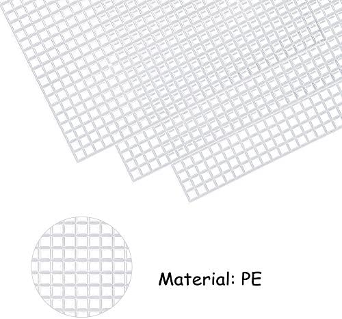 36 חתיכות רשת פלסטיק בד גיליונות ערכת כולל 30 חתיכות 6 צורות 3 אינץ פלסטיק בד ו 6 חתיכות מלבני פלסטיק בד,