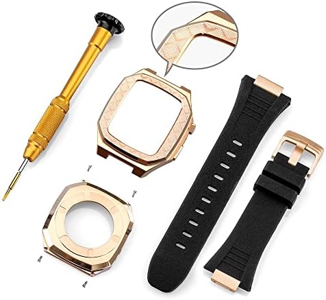 ערכת שינוי בולסה לוחית מתכתית עבור Apple Watch 8 7 6 5 4 42 ממ 44 ממ 45 ממ מסגרת שעון מסגרת מתכת החלפת