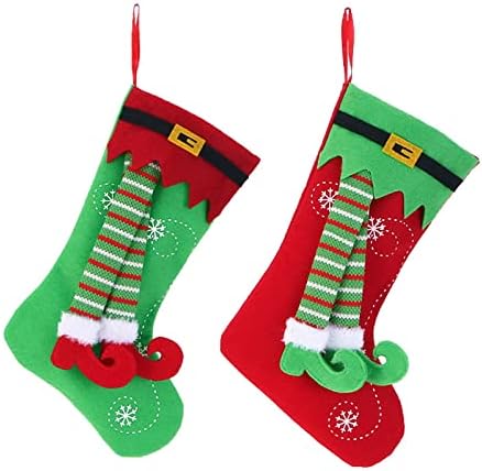 גרבי חג המולד גרביים גדולות מוצרי חג מולד קלאסיים גרבי חג המולד רגליים קישוטי עץ חג המולד קישוטי שקית ממתקים