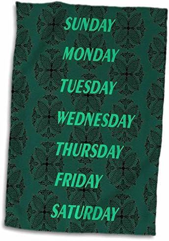 לוחות שנה של פלורן - ימים ירוקים בשבוע על רקע רשמי - מגבות