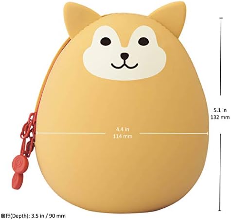 נרתיק רוכסן ליהיטלאב פונילאבו, בצורת ביצה, 3.8 על 4.7, חתול אפור , גדול: 1.3 על 4.7 על 3.8 אינץ