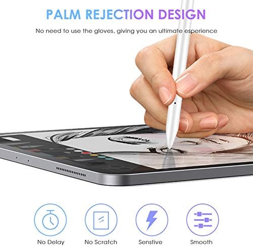 עט חרט לאייפד, דחיית דקל עיפרון iPad עבור iPad Pro 2021 11/12.9 אינץ ', אייפד דור 8, iPad 7/6, iPad Air