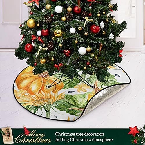 ירקות דלעת חמניות עץ חג המולד מחצלת עץ עמיד למים שטיח מחצלת מגש מתחת לעץ חג המולד אביזר להגנת הרצפה
