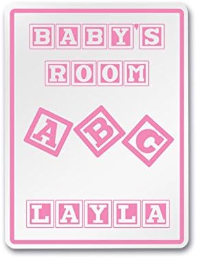 לילה - רעיונות לחדר התינוק שלי-משתלת ילדה דקורטיבית הניתנת להתאמה אישית 12 על ידי 9 שלט אלומיניום