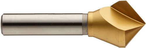 Magafor 4825 Series Cobalt Steel Dountersinkink, ציפוי פח, חליל יחיד, 100 מעלות, שוק עגול, 0.472 Shank