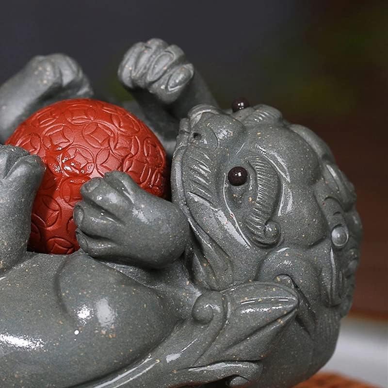ZSQAW סגול תה חיית מחמד מזל מזל מזל פסל בעלי חיים קישוטים