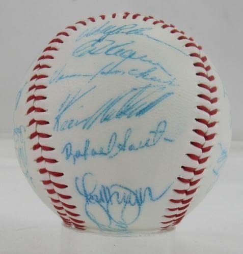 1986 צוות Mets חתם בייסבול גארי קרטר רנדי מאיירס +23 JSA XX38961 - כדורי בייסבול עם חתימה