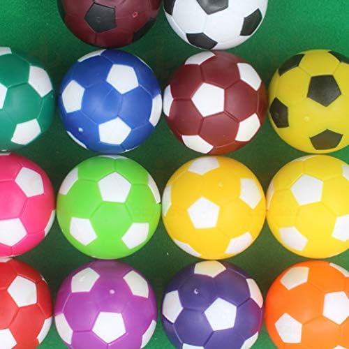 Nuobesty 9pcs שולחן כדורגל כדורגל כדורי החלפה כדורים מיני צבעוני משחק רשמי משחק כדורי כדור 36 ממ